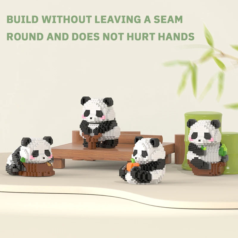 Panda Mini Building Blocks Set – Cute DIY Animal Brick Toy