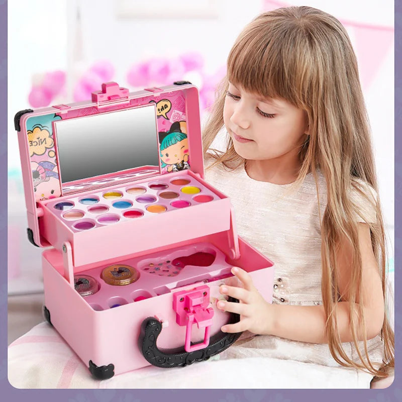 Kids Pretend Play Makeup Set – Princess Beauty Toy Suitcase
