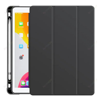 iPad Case with Pencil Holder – Tri-Fold Smart Cover for All Models