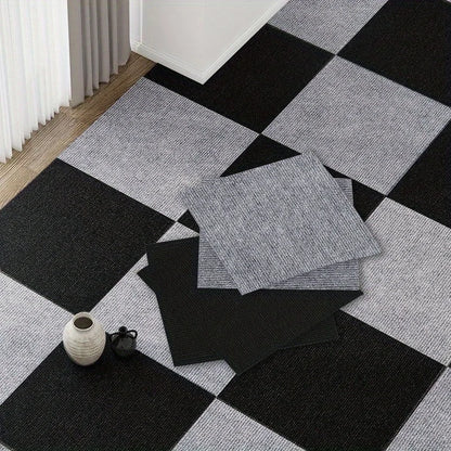 Self-Adhesive Carpet Tiles 12x12in – Anti-Slip DIY Floor Mat for Home & Office