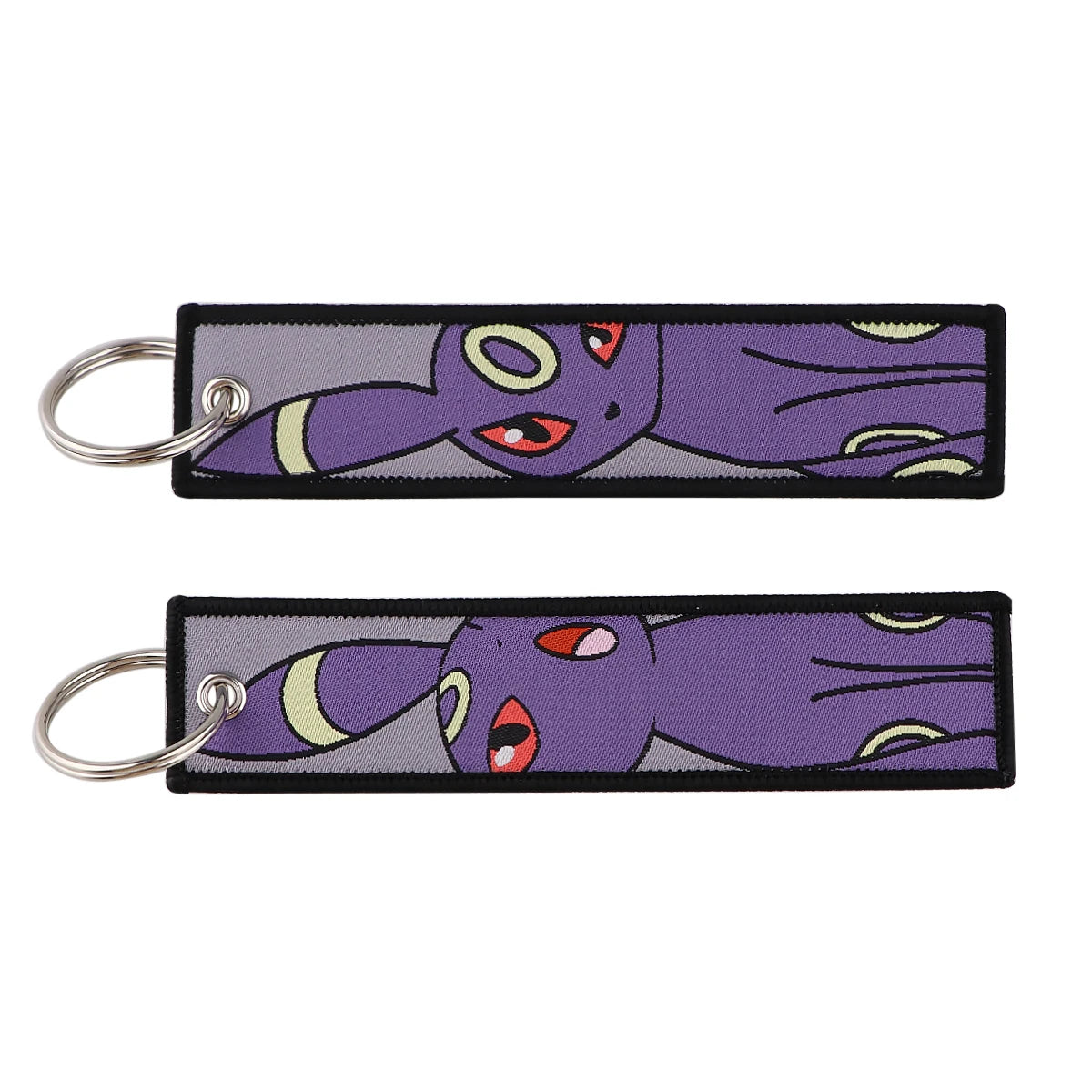 Anime Embroidered Keychain - Cute Cartoon Jet Tag Key Ring