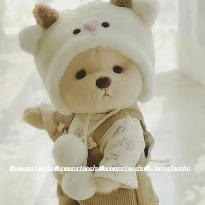 Dress-Up Teddy Bear Plush Toy with Changeable Outfits – Cute Stuffed Animal Doll
