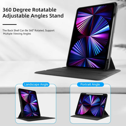 iPad Case 360 Rotatable Transparent Cover – Pro, Air, Mini, 7th–10th Gen