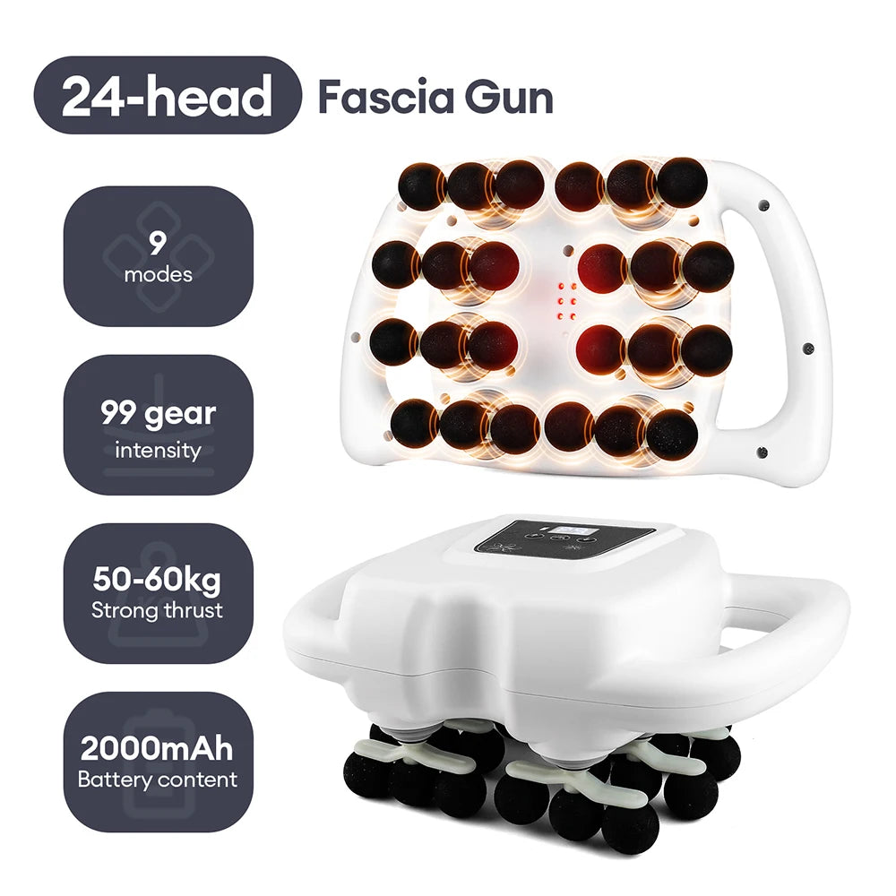 Fascia Gun Massager – Multi-Head High-Frequency Vibration