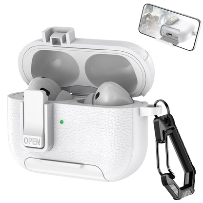 AirPods Case with Phone Holder Clip & Carabiner – Fits AirPods 1/2/3/Pro/Pro 2/Pro 3/4