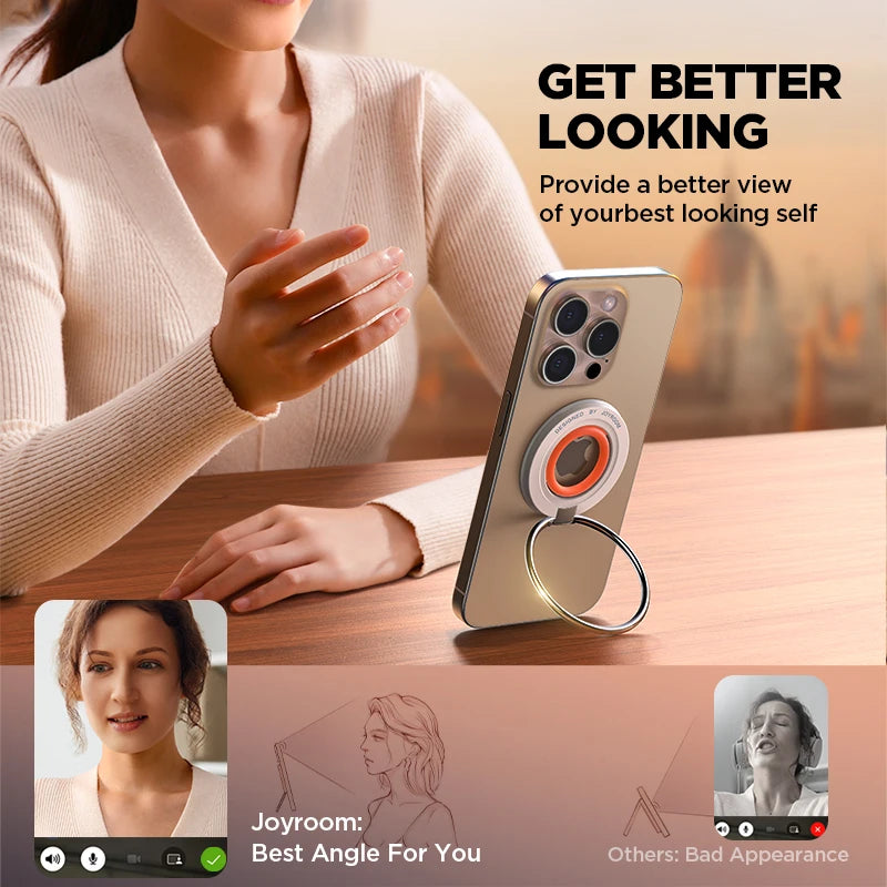 Joyroom Magnetic Ring Phone Holder Silicone Grip Kickstand