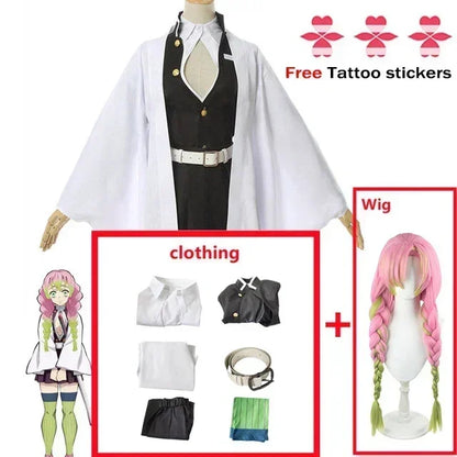 Kanroji Mitsuri Cosplay Costume – Demon Slayer Kimono Set
