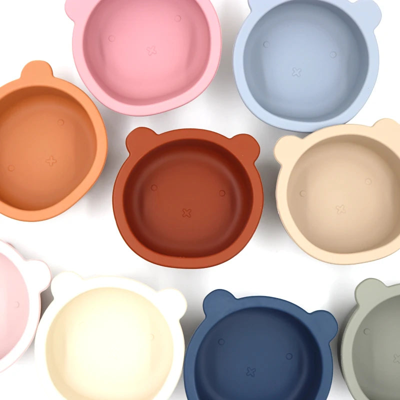 Bear Shape Silicone Baby Suction Bowl 300ml