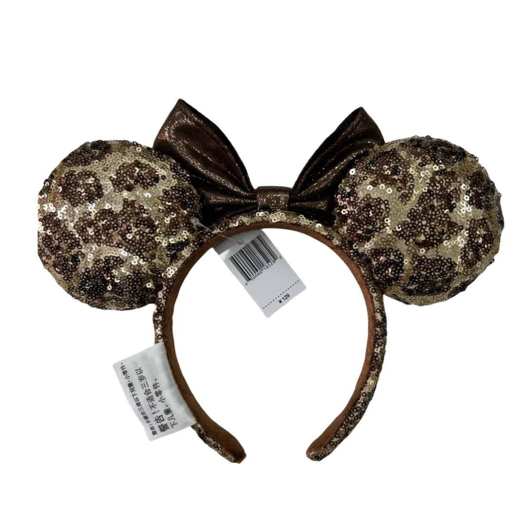 Mickey Mouse Ears Sequin Headband with Bow