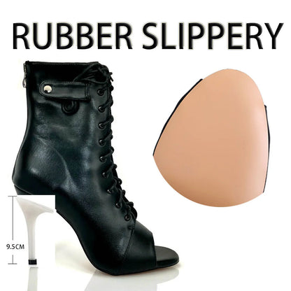 Women's Latin Dance Boots – Stiletto Heel Lace-Up Ballroom Dance Shoes