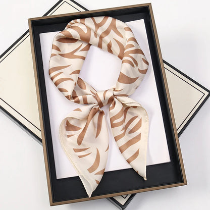 Silk Feel Square Scarf for Women – Satin Hair Wrap & Foulard Shawl