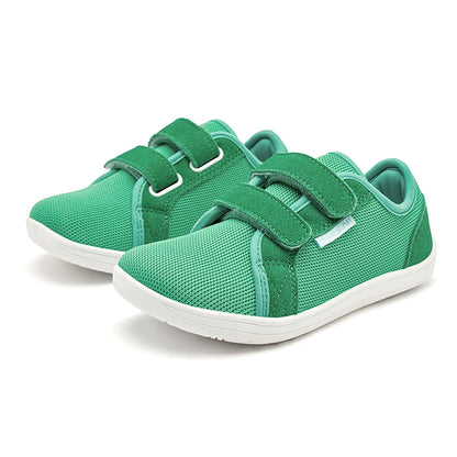 Kids Barefoot Sneakers Wide Toe Mesh Shoes with Hook & Loop Strap