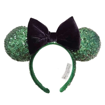Disney Minnie Mouse Ears Headband – Sequin Bow Princess & Villain Styles