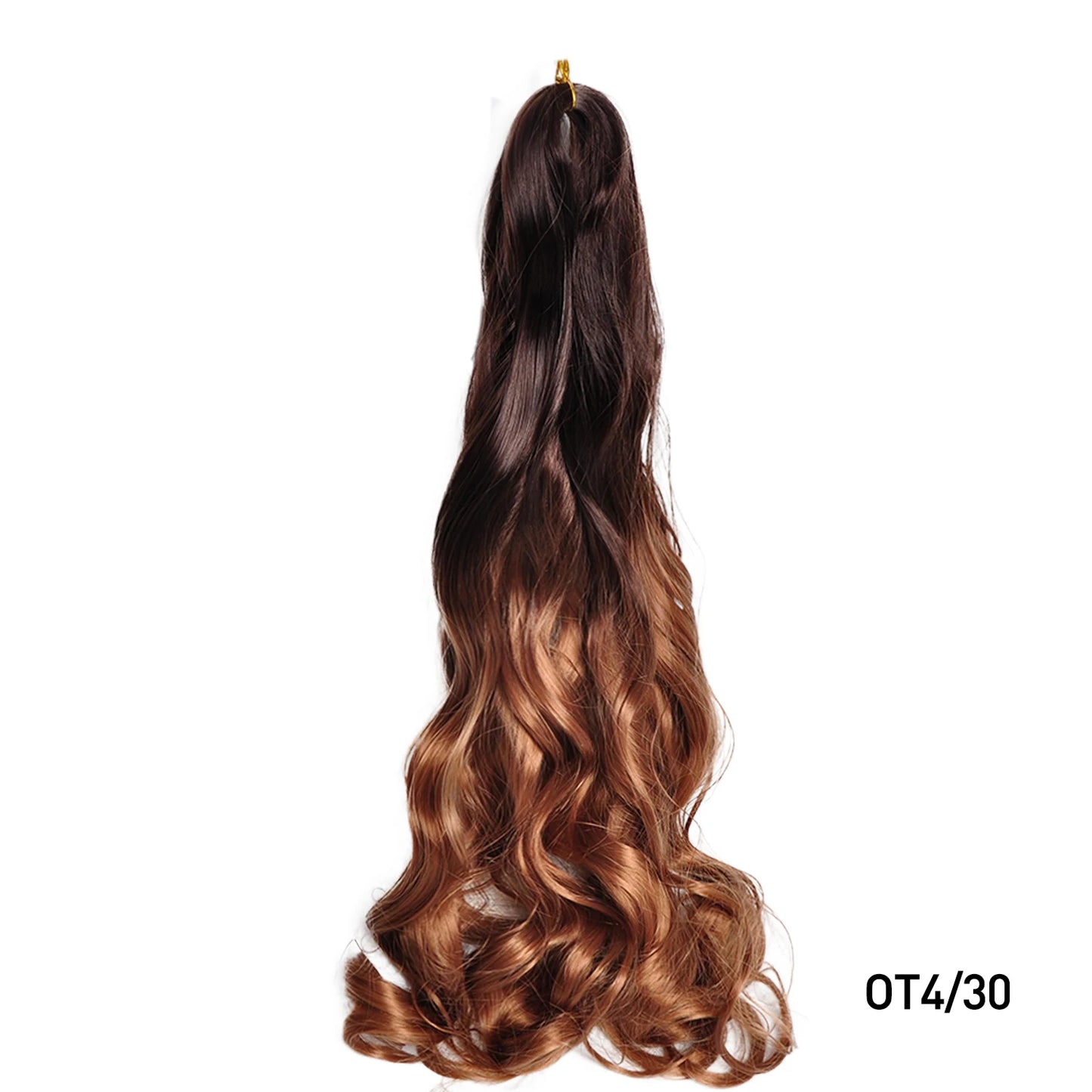 French Curl Braiding Hair 24 Inch – Pre-Stretched Synthetic Spiral Braids for Women