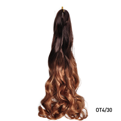 French Curl Braiding Hair 24 Inch – Pre-Stretched Synthetic Spiral Braids for Women