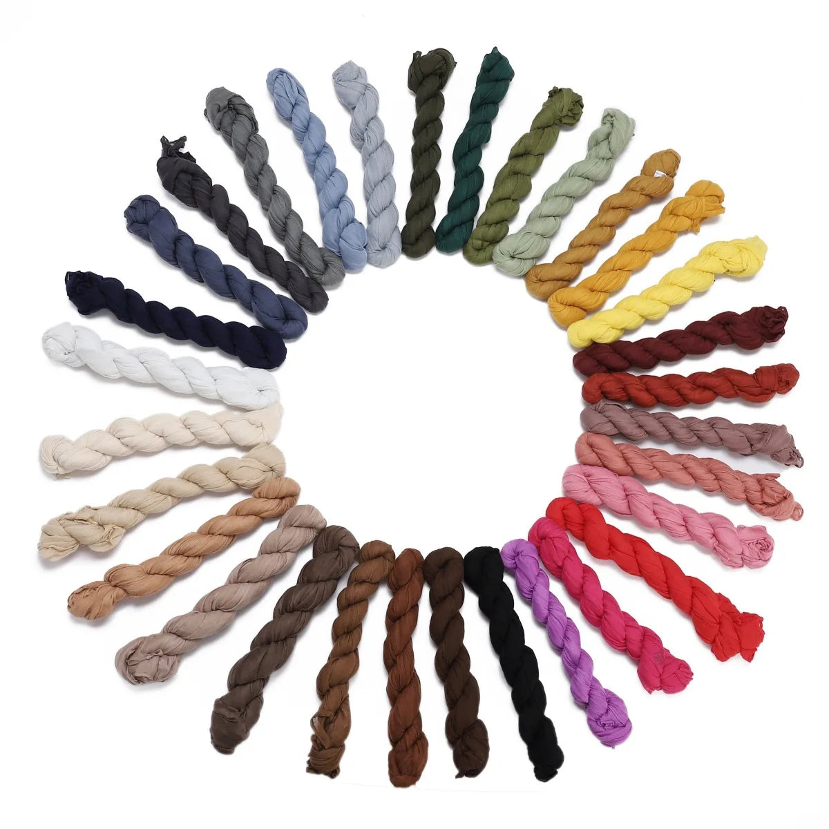Women's Crinkle Cotton Voile Scarf – Lightweight Solid Color Shawl