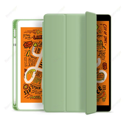 iPad Case with Pencil Holder – Tri-Fold Smart Cover for All Models