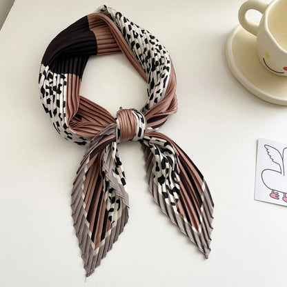 Silk Feel Square Scarf for Women – Satin Hair Wrap & Foulard Shawl