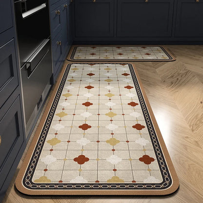 Non-Slip Kitchen Mat Set – Crystal Velvet Absorbent Rugs for Kitchen & Bathroom