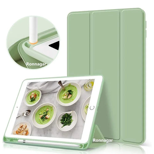 iPad Case with Pencil Holder – Tri-Fold Smart Cover for All Models