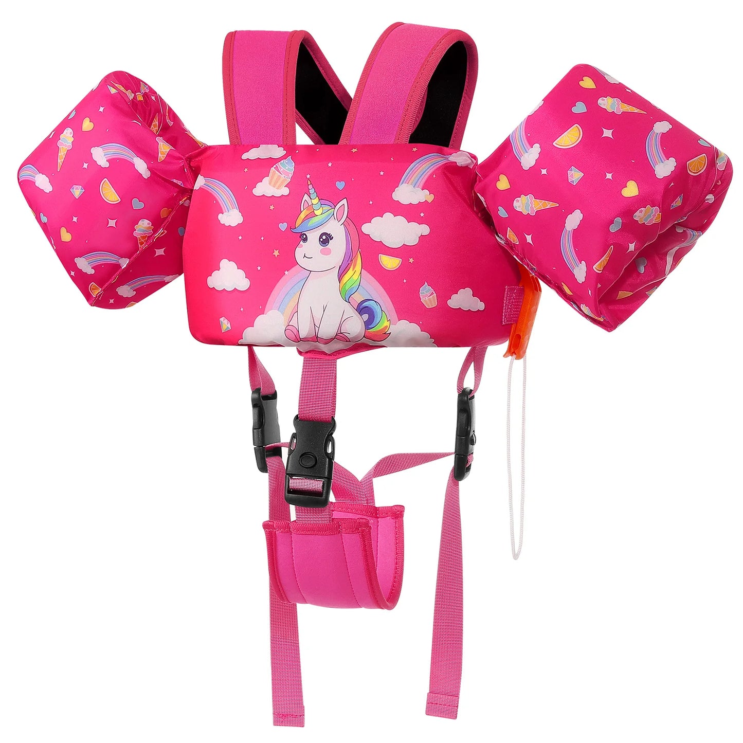 Kids Swim Vest Toddler Floatie Jacket with Arm Bands & Adjustable Straps
