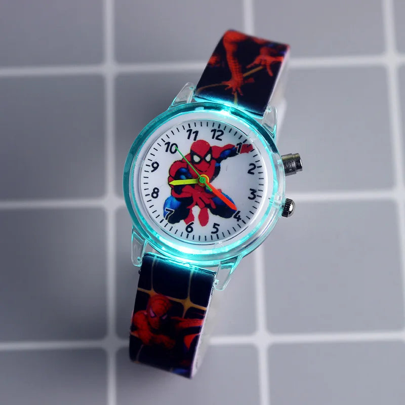 Kids Frozen Elsa & Anna Light-Up Watch Girls Silicone Strap