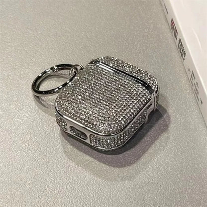 Rhinestone Bling AirPods Case with Keychain – Glitter Cover for Women
