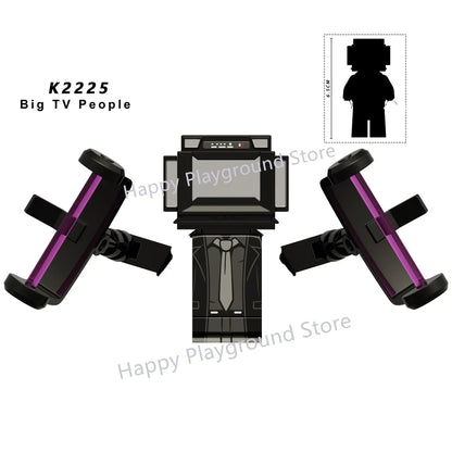 Skibidi Toilet Mini Building Block Figures – TV Man, Cameraman & More