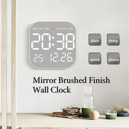 LED Digital Alarm Clock with Temperature Display & Remote Control