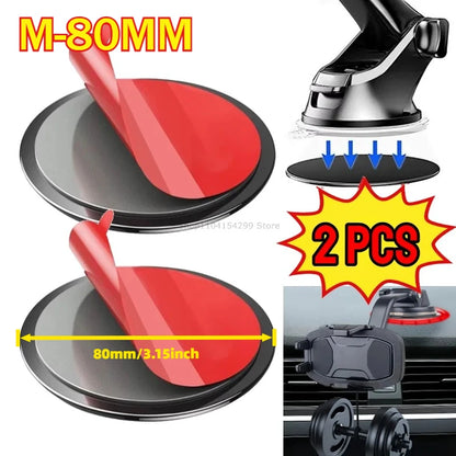 Car Phone Holder Adhesive Disc Pad – Suction Cup Sticky Base Mount (70mm/80mm)