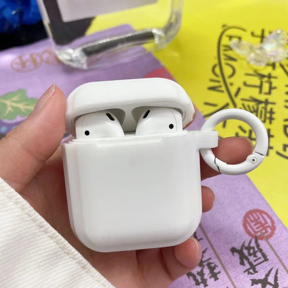 Liquid Silicone AirPods Case with Carabiner Ring – Fits AirPods 1/2/3/Pro/Pro 2/Pro 3/4