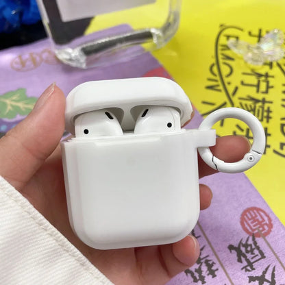 Liquid Silicone AirPods Case with Carabiner Ring – Fits AirPods 1/2/3/Pro/Pro 2/Pro 3/4