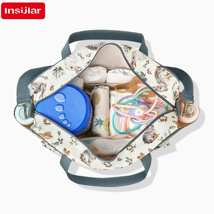 Large Capacity Diaper Bag Crossbody with Wide Opening