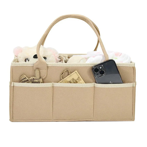 Baby Diaper Caddy Organizer – Large Felt Storage Bag