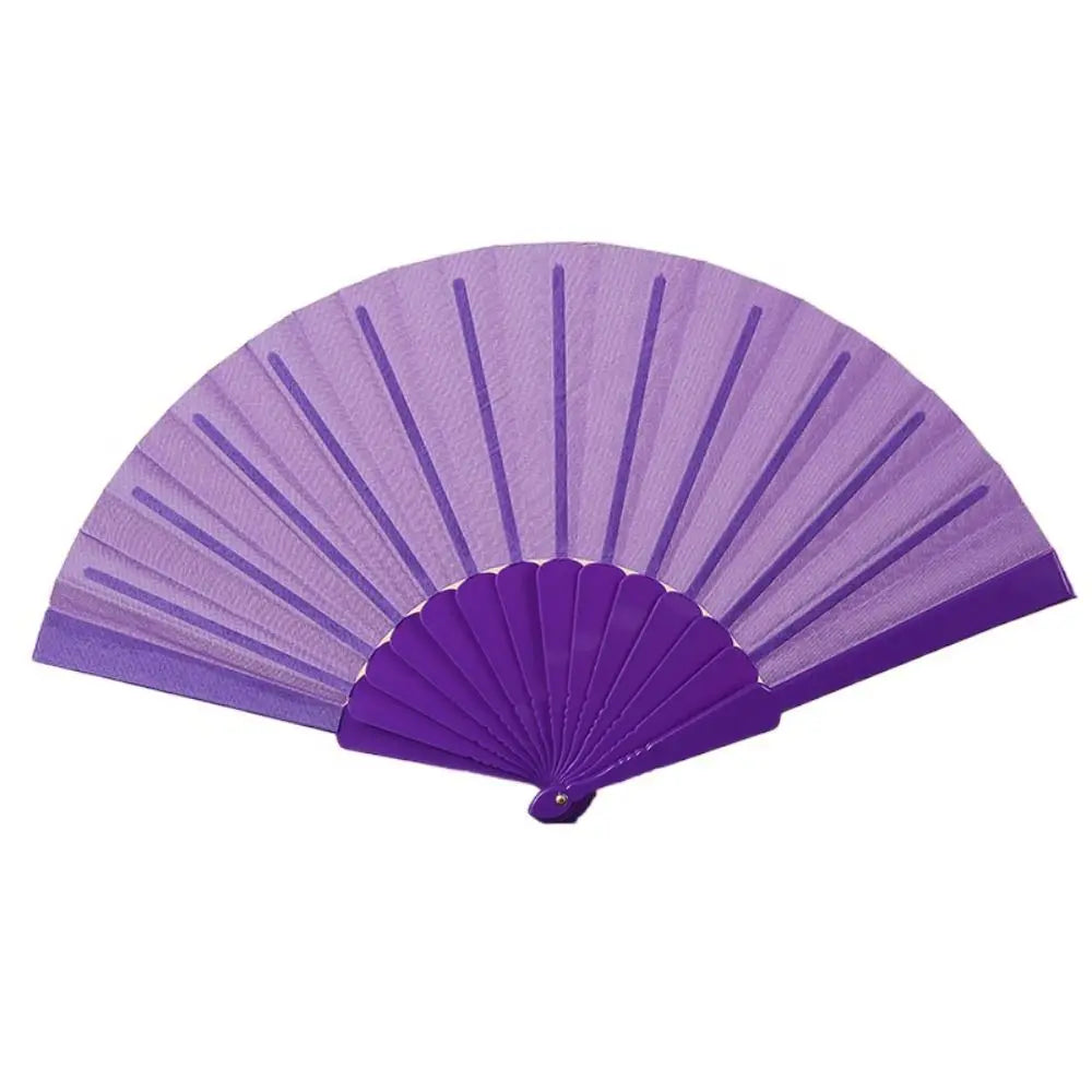 Folding Hand Fan Chinese Silk Fabric Fan for Weddings & Dance