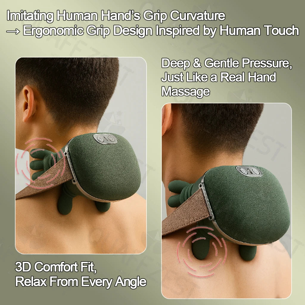 Electric Neck Massager – Bionic Finger Kneading for Neck & Shoulders
