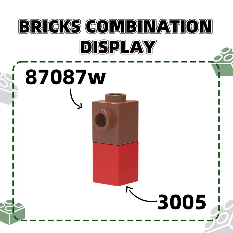 Wange 3005 1x1 Basic Brick MOC Parts – 232pcs Bulk Pack