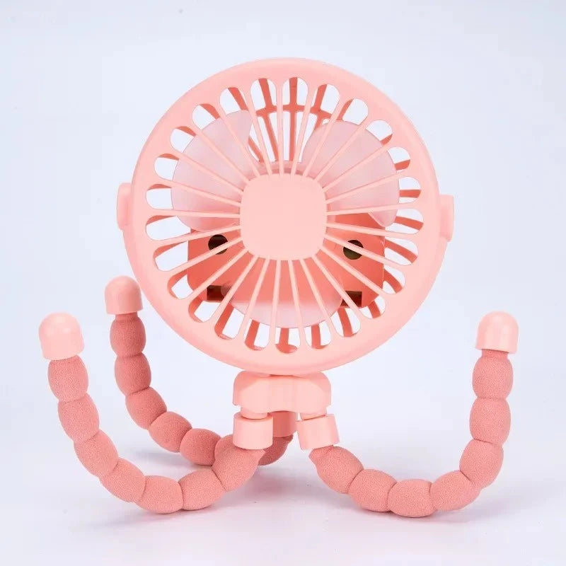 Portable USB Mini Fan with Flexible Octopus Clip