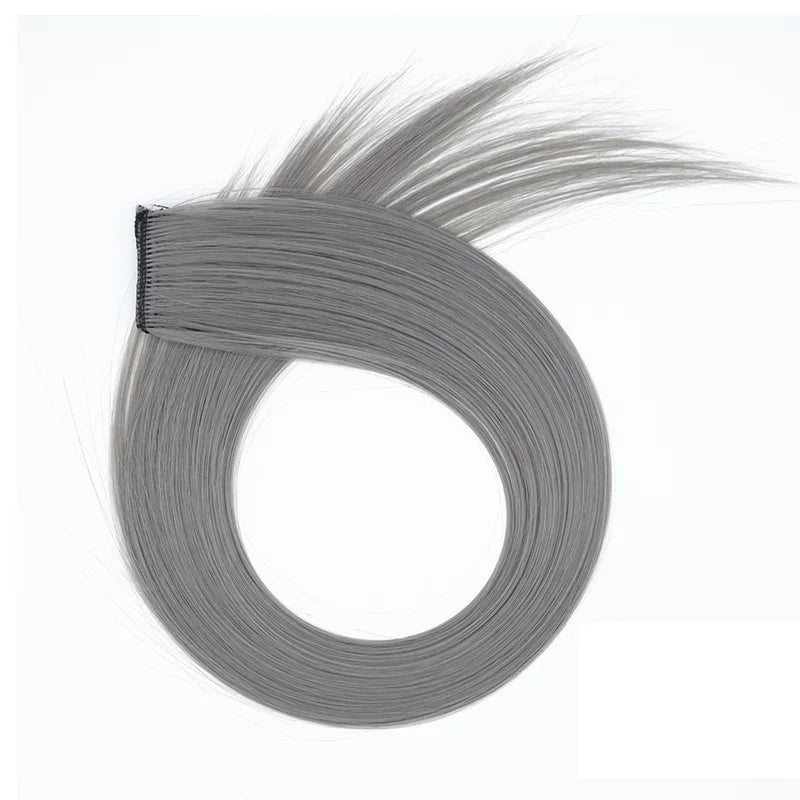 22-Inch Clip-In Synthetic Hair Extensions – Rainbow Colors