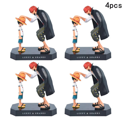 18CM One Piece Shanks Luffy Sabo Ace Sanji Zoro Action Figure