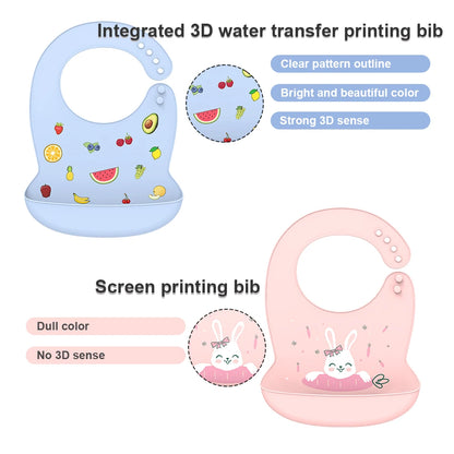 Silicone Baby Bib with Food Catcher – Waterproof & Soft