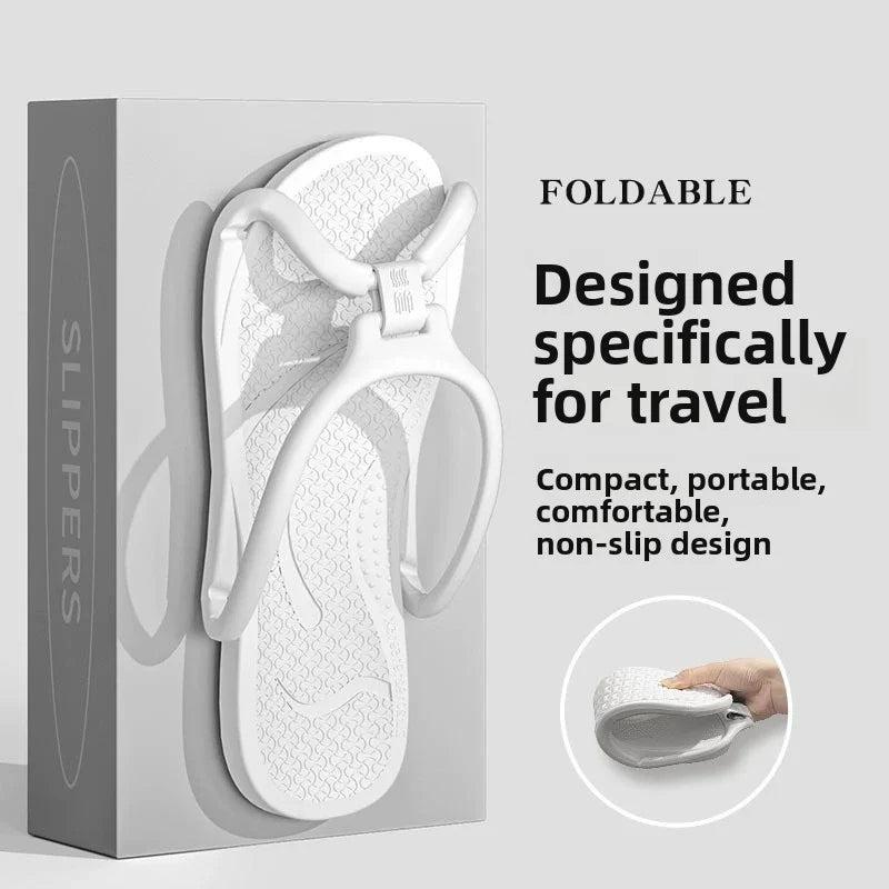 Foldable Travel Slippers – Portable EVA Flip Flops