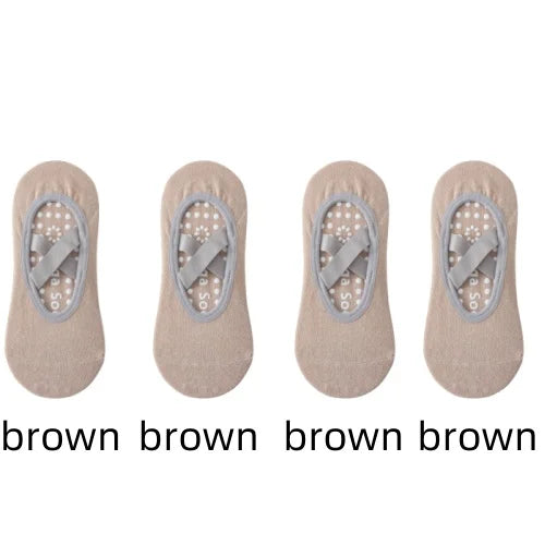 Non-Slip Yoga Socks for Women – Backless Ballet & Pilates Grip Socks