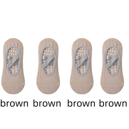 Non-Slip Yoga Socks for Women – Backless Ballet & Pilates Grip Socks