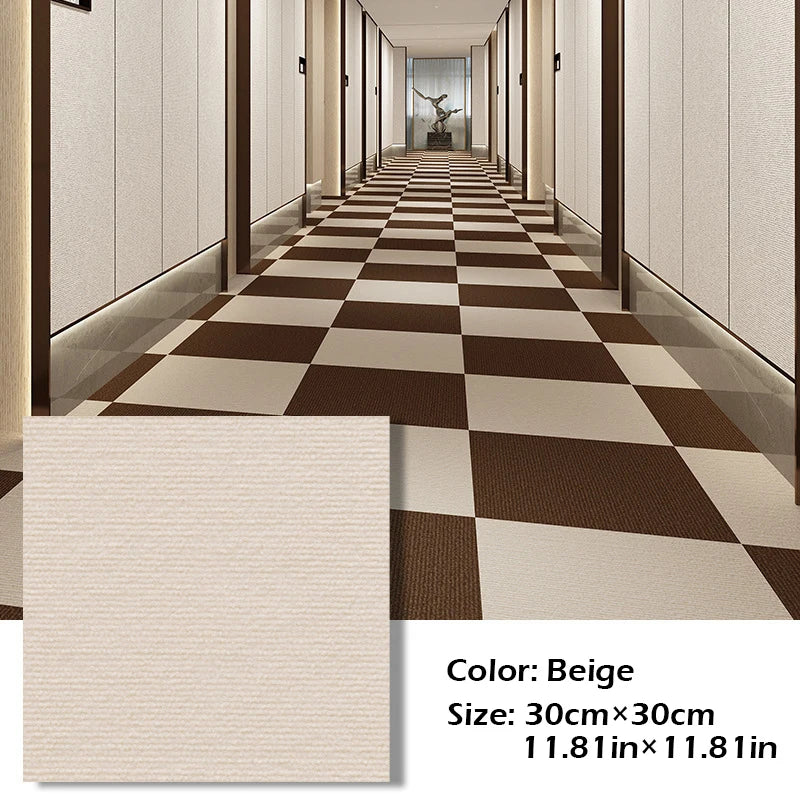 Self-Adhesive Carpet Tiles 12x12in – Anti-Slip DIY Floor Mat for Home & Office