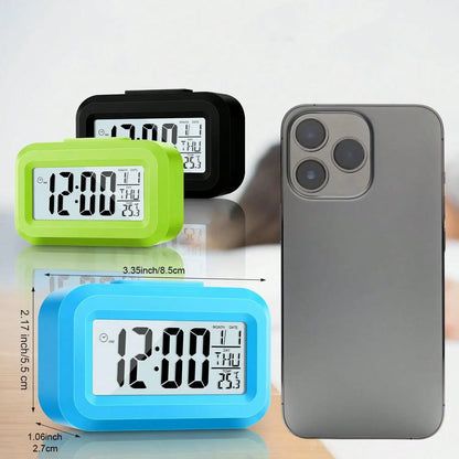Smart Digital Alarm Clock – Mini Desktop Bedside Glow-in-the-Dark