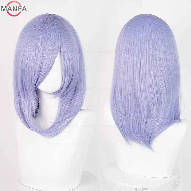 Anime Cosplay Bob Wig with Bangs – 40cm Heat Resistant, 54 Colors