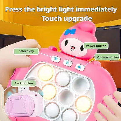 Quick Push Pop It Game Console – Cartoon Character Light & Sound