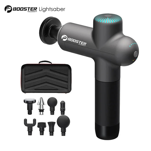 Booster Massage Gun – Deep Tissue Fascia Gun with 8 Heads