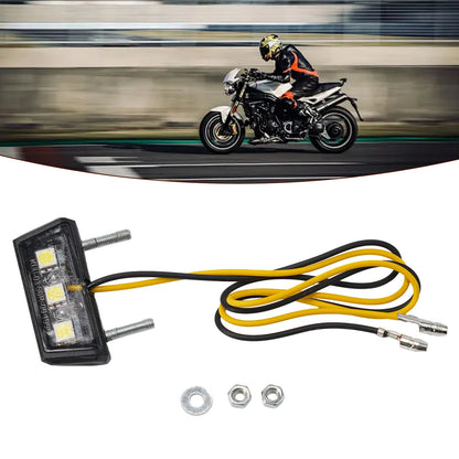 Motorcycle LED License Plate Light – Mini Universal 12V Rear Lamp
